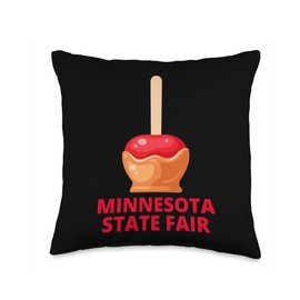 Minnesota State Fair Caramel Apple Candy County Fair Throw Pillow