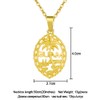 Sajayea Trendy Gold Color Guam Flag Map Pendant Necklaces for