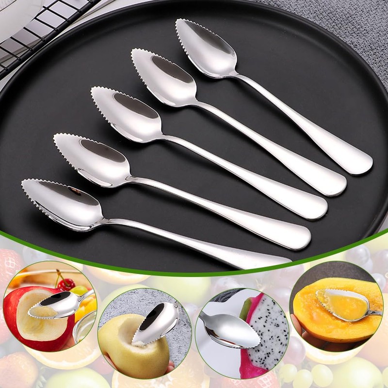 EXIN DEHCEN Kiwi Spoon, Grapefruit Spoon, 16 cm, Stainless Steel