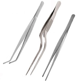 Teanfa Tongs Tweezers，Stainless Steel Tongs tweezer with Cooking Utensils/Precision serrated tips