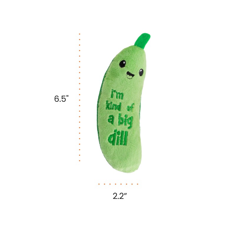 Catstages Crunchy Pickle Kicker Toy with Catnip and Dental Mesh,