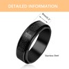 Mayfaith Black Titanium Steel Mens Ring - Bible Cross Anxiety
