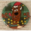 Repurposed Gift Wrapping Paper Christmas Scooby & Shaggy 2.25" Badge