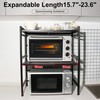 ifory 3-Tier Microwave Oven Rack, 15.7~23.6" Expandable Microwave Stand, Countertop