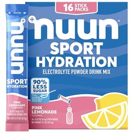 Nuun Paquetes de electrolitos deportivos en polvo, sabor a limonada rosa, 5 electrolitos esenciales para hidratacin, mezcla de bebida fcil de abrir...
