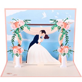 3D Greeting Cards, Pop Up Wedding Cards, Wedding Anniversary Cards, Invitation Cards for Weddings, for Bride and Groom, Wedding Anniversaries, Marriage Proposal Cards with Envelope