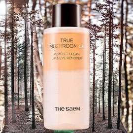 The Saem Minimize Skin Irritation Cleansing Tissue True Mushroom LX Perfect Clean Lip & Eye Remover 2pcs 150ml / 더샘 피부 자극 최소화 클렌징 티슈 트루 머쉬룸 엘엑스 퍼펙트 클린 립 앤 아이 리무버 2개 150ml