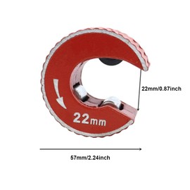 Mini Round Tube Cutter, Zinc Alloy Plumbing Cutting Tool, Aluminum Copper PVC Pipe Tube Slice Trimming Tool, Red, 22mm