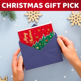 HAPPYPOP Christmas Gifts for Boys Girls - Santa Socks, Xmas Stocking for Little Kids, Santa Gifts for 7-9 Years Kids with Greeting Card