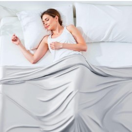 Degrees of Comfort PolarEdge Pro Cooling Blanket Queen Size, Upgraded Dual-Sided Cooling with Coolmax, Q-MAX >0.4, Moisture-Wicking & Breathable, Summer Blanket for Hot Sleepers, 90 x 90 INCH, Grey