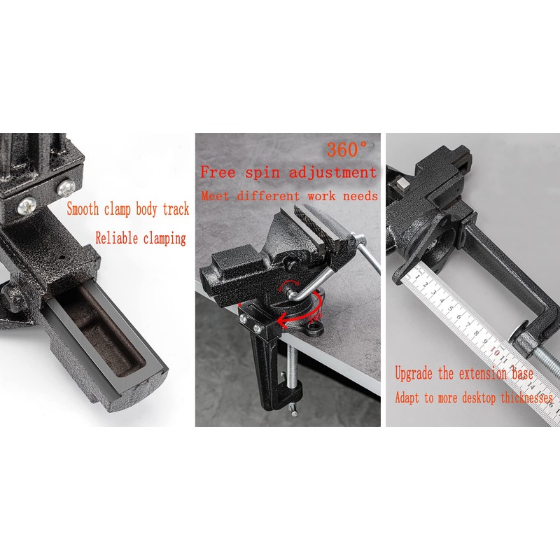 MYTEC Bench Vise or Table Vise, multifunctional jaw, multi-functional Combined