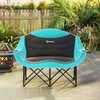 Outsunny Double Camping Chair for Adults, Padded Folding Camp Chair