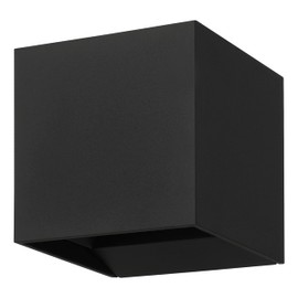 EGLO LED Außenleuchte Calpino 3, Wandleuchte außen mit Up und Down Beleuchtung, Wand Außenbeleuchtung aus Metall in Schwarz, Außenlampe warmweiß, IP54