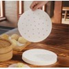 200 Sheets 8"Bao Bun Steamer Liners Steamer Paper,Dumpling Steamer Liners,Bamboo