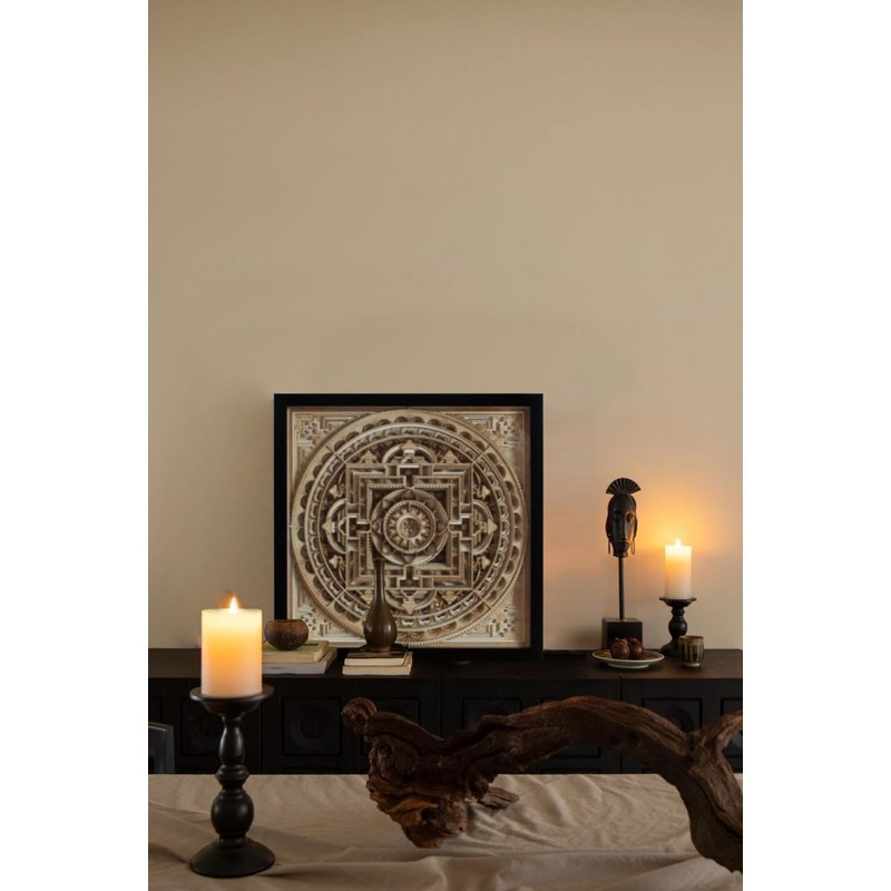 Mandala Wall Art For Middle Eastern Decor Carved Rustic Wall
