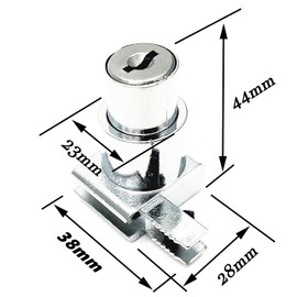 XMHF Plunger Push Lock For Sliding Glass Door Display Case Showcase Hinged Glass Cabinet Lock Fit for 5mm-8mm Thick 2Pcs Key Different