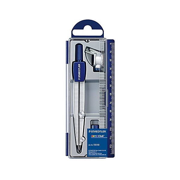 Staedtler Noris Club 550 60 School Compass Set with Lead Part, Universal Adapter and Lead Box
