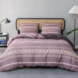 Lekesky Duvet Cover Double Size,Ultra Soft 100% Washed Microfiber Breathable Bedding Set with Zipper Ties (1 Comforter Cover 200x200+2 Pillow Cases)