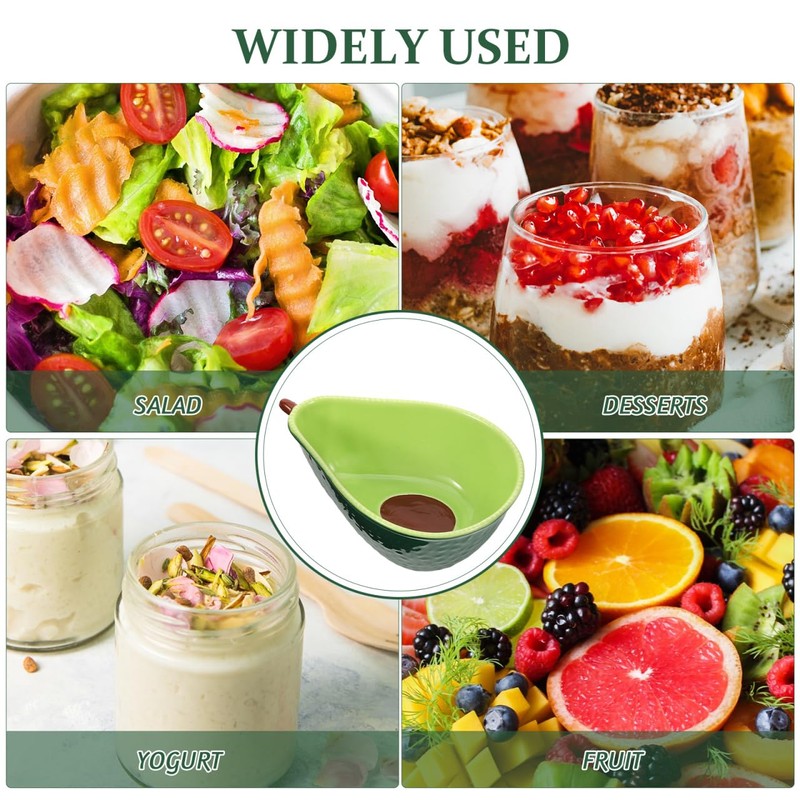 Cabilock Avocado Shaped Ceramic Bowl for Salad Fruits Desserts and
