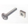 Lot of 25 Roofing Bolt Phillips 6 mm M6 x 35 mm Length BZP with Space Nuts