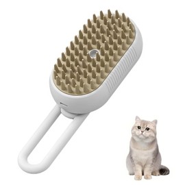 3 in1 Cat Dog Steamy Brush Steam Pet Hair Brush with Release Button Self Cleaning Steam Dog Brush for Massage Cat Grooming Brush for Cats Dogs Pets Hair Removal