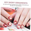VICASKY 3sheets Embossed Nail Stickers Flower Nail Decals for Women