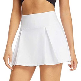 ThreeH Women's Breathable Comfortable Sports Skirt for Running Tennis Badminton Pleated, blue