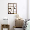 MyGift 9 Compartment Vintage Solid Wood Shadow Box, Wall Mountable