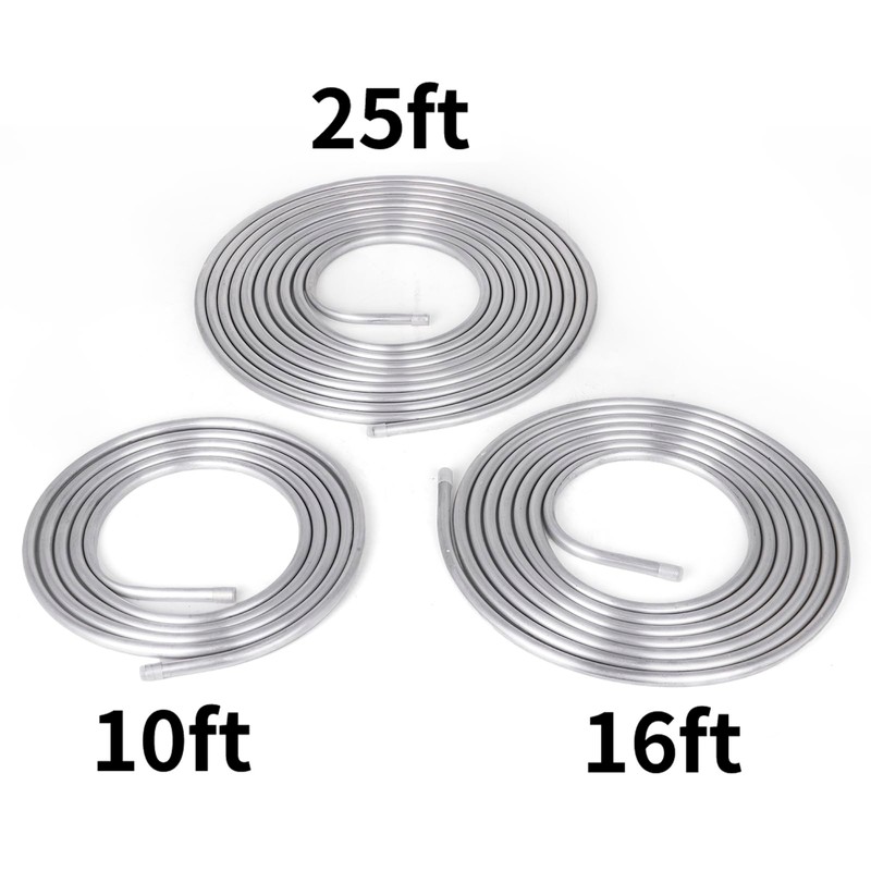 3/8" OD Aluminum Hard Fuel Line 16 Feet Hardline Tube
