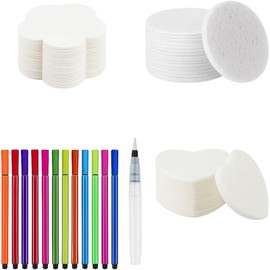 WORUIB 28 Piece Set Magic Puffy Paint Kit, Including 15 Pieces of Foam Texture Painting Paper, 12 Color Pens, 1 Color Pen, School Projects and Home Crafts Creative Art Sponge