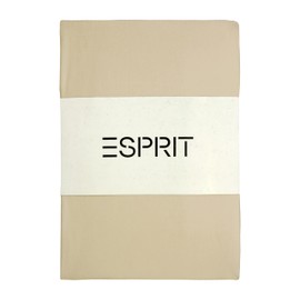 Esprit Fitted Sheet 100 x 200 cm Beige for Mattress Height up to 30 cm Super Combed Cotton with Oeko-Tex Made in Green Seal