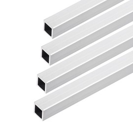 DMiotech Pack of 4 (10 mm x 10 mm x 1 mm) 6063 Aluminium Square Tube, 300 mm Length, Industrial Metal Tube for Machine Frame Building, DIY Projects