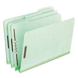 Pendaflex Pressboard Fastener Folders, Letter Size, Light Green, 2" Expansion, 1/3 Cut, 25/BX (17181)