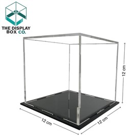 THE DISPLAY BOX CO | Caja de Acrílico Exhibición Vitrina Transparente Display de Acrilico Exhibidor para Colecciones de Figuras de Acción C0 (12x12x12cm)