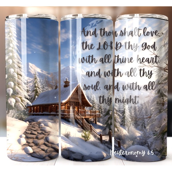Handmade Christian Bible Verse 6 Multicolor 20oz Insulated Tumbler Lid
