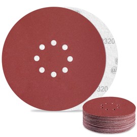 Sandpaper 225 mm Velcro 320 Grit Pack of 30 Sanding Discs for 8 Holes Drywall Sanders Ceiling Sanders Sanding Discs