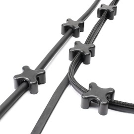 Magnetic Cable Holder Desktop Multipurpose Cord Keeper Cable Organizer Clip Cable Management for Home Office Supplies Wire Organizer (Black 10Pcs)