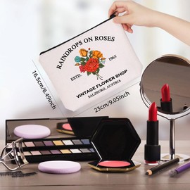 WCGXKO Musical Movie Gift Raindrops On Roses Estd. 1965 Makeup Bag Musical Theatre Lover Gift (Raindrop Bag)