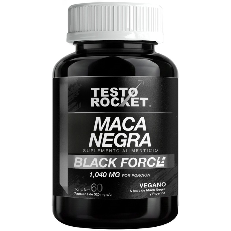 Maca Negra Peruana + Piperina | Fórmula Vegana Organica de