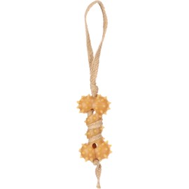Flamingo Toy for Dogs, Guma Bone with Rope, Brown, 32 x 5.5 x 4 cm, Suitable for Puppies and Older Dogs, 100% Natural