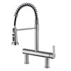 FLWUEUE 8“ Center Bridge Faucet, Deck Mount Pre Rinse Faucet,