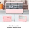 LED Mirror Alarm Clock 2 Levels Brightness Digital Alarm Clock