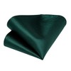 DiBanGu Silk Emerald Green Necktie and Handkerchief Cufflinks Tie Clip