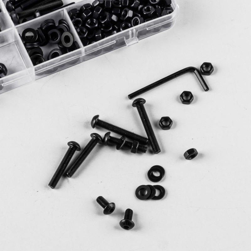 256 Pcs M5 Screws Set, Nuts and Bolts Assortment Kit,