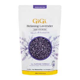 GiGi Hard Wax Beads for Hair Removal - Relaxing Lavender, Waxing Beads for Face, Body, and Sensitive Areas, 14 oz