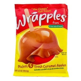 Concord Caramel Apple Wrap 6.05 Oz Package (Value 6 Pack - Makes 30 Fresh Caramel Apples)