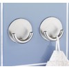 Wenko 4466190100 Wall hook Rondo Matt selfadhesive, Metal Stainless steel,