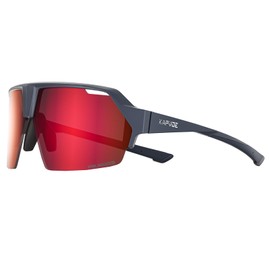 KAPVOE Polarised Cycling Glasses with 2 Interchangeable Lenses Men Women Sports Cycling MTB Sports Sunglasses Cycling Glasses Sports Glasses Driving Baseball Running Golf Volleyball Fishing 12