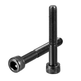 QUARKZMAN Pack of 50 M5-0.8 x 35 Cylinder Screws with Hexagon Socket Cylinder Head Screws Carbon Steel Black Oxide DIN 912 Partial Thread Allen Screw for Machines