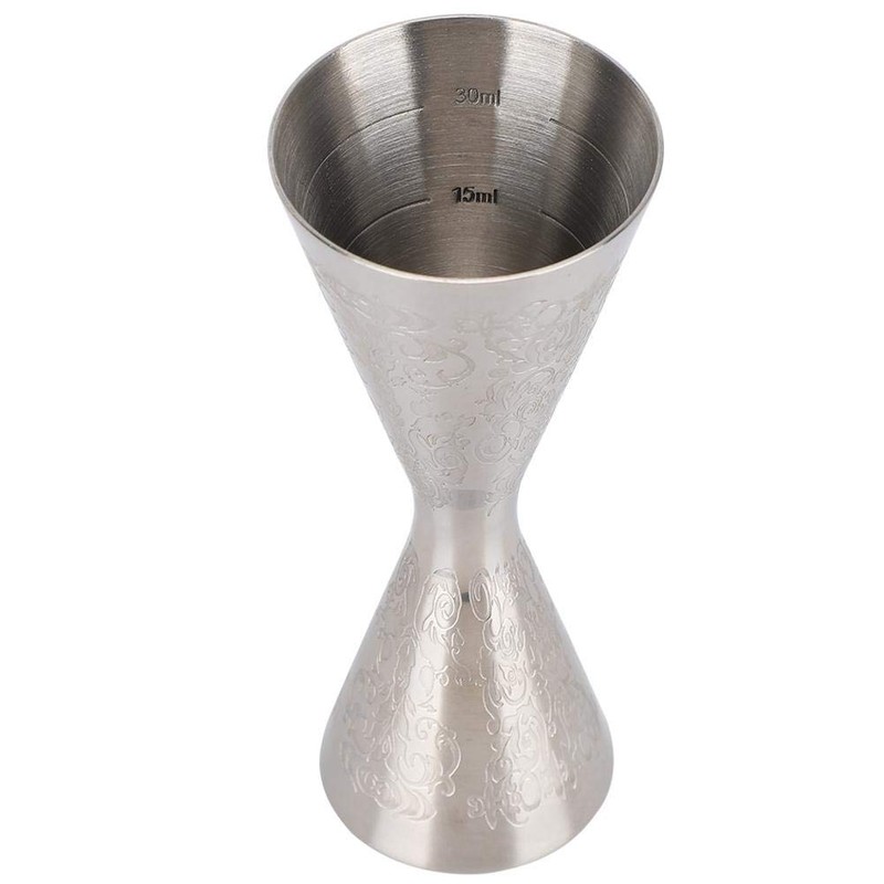 Stainless Steel Jigger Cocktail Shaker, 30ml/45ml with Scale Drink Wine